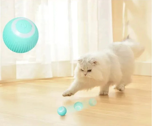 USB Charging Automatic 360 Degree Automatic Pet Rolling Ball For Puppy Cats Kitten - Blue